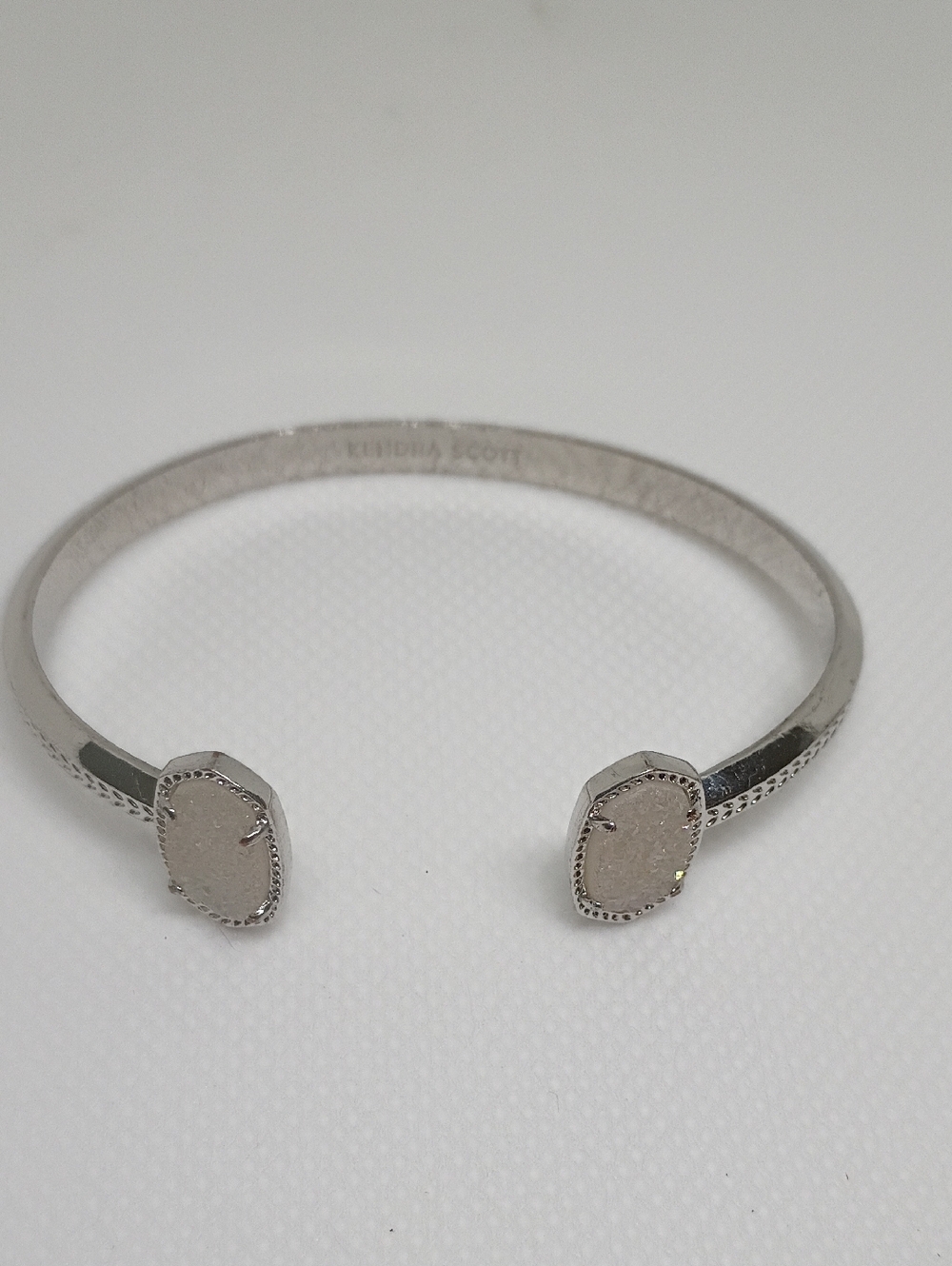 Kendra Scott Silver Open Druzy Cuff Bracelet